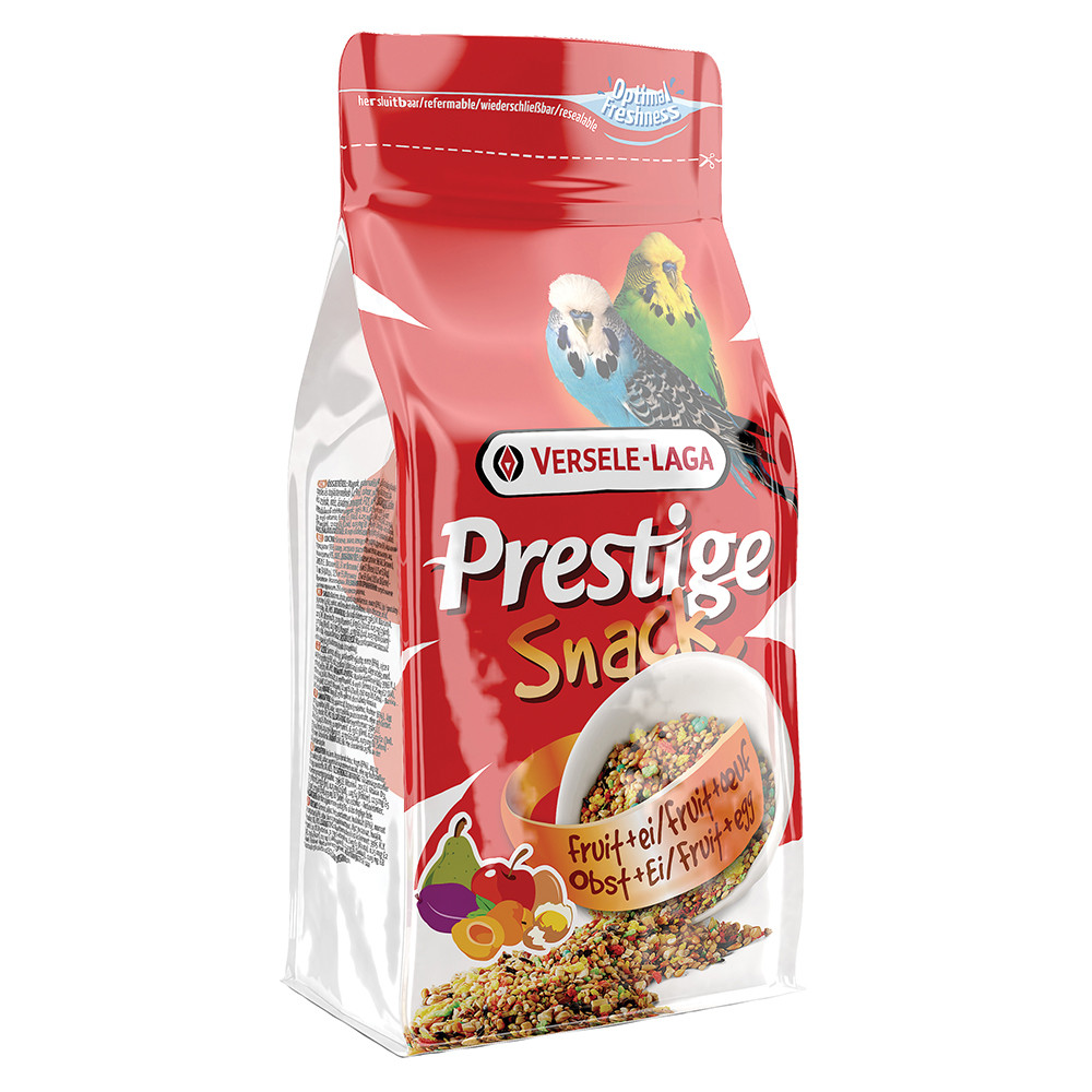 An image of Versele-Laga Prestige Snack Budgie Treat Mixture with Fruit and Egg 125g