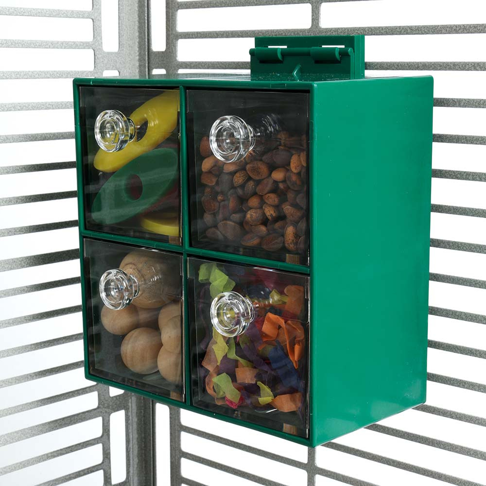 An image of Creative Foraging Big Four Drawer Foraging Parrot Toy