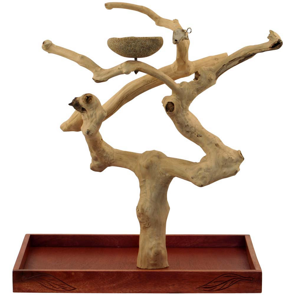 An image of Java Tabletop Tree - Medium - Natural Hardwood Parrot Stand