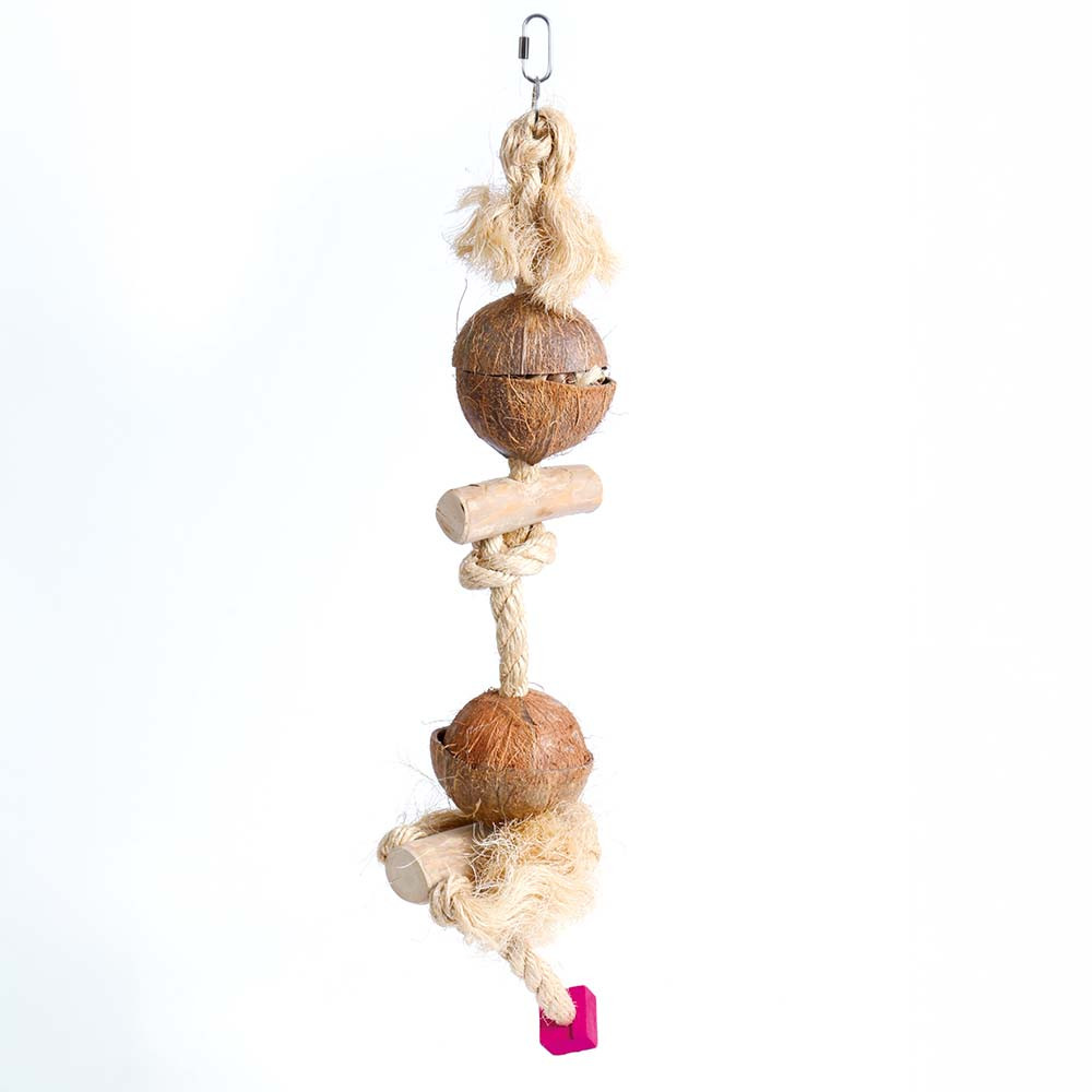 An image of bEaKs Big Coco Fun Forager Parrot Toy