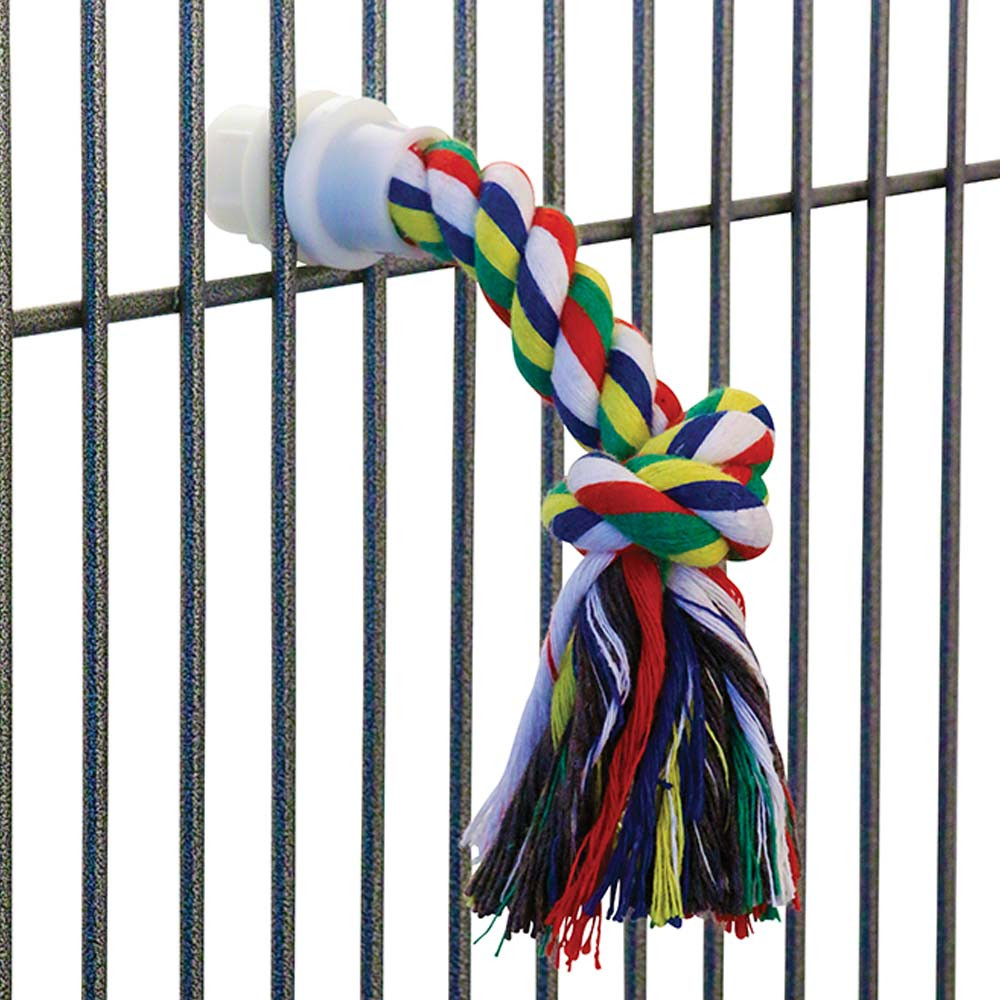 An image of Cotton Rope Preening Parrot Toy - Small