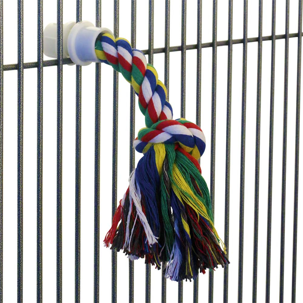 An image of Cotton Rope Parrot Preening Toy - Medium