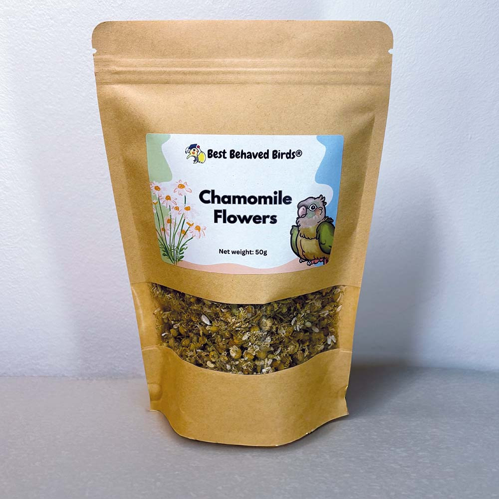 An image of Best Behaved Birds Chamomile Flowers 50g