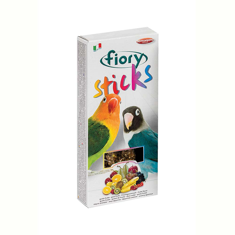 An image of Fiory Pack of 2 Lovebird and Cockatiel Treat Sticks - Mixed Fruit Flavour