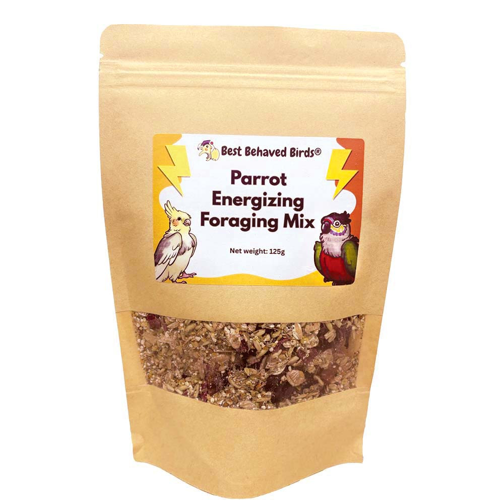 An image of Best Behaved Birds Perk Up Energizing Mix Parrot Food 125g