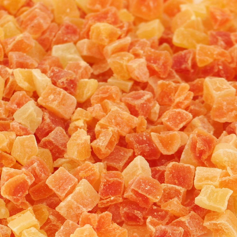 An image of Tidymix Human Grade Diced Papaya Parrot Treat 500g