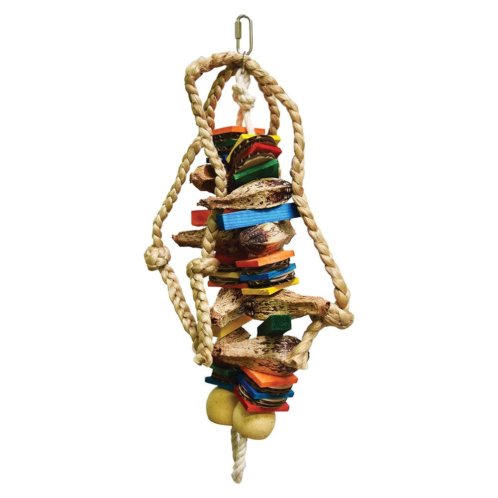 An image of Mahogany Madness Chewable Parrot Toy