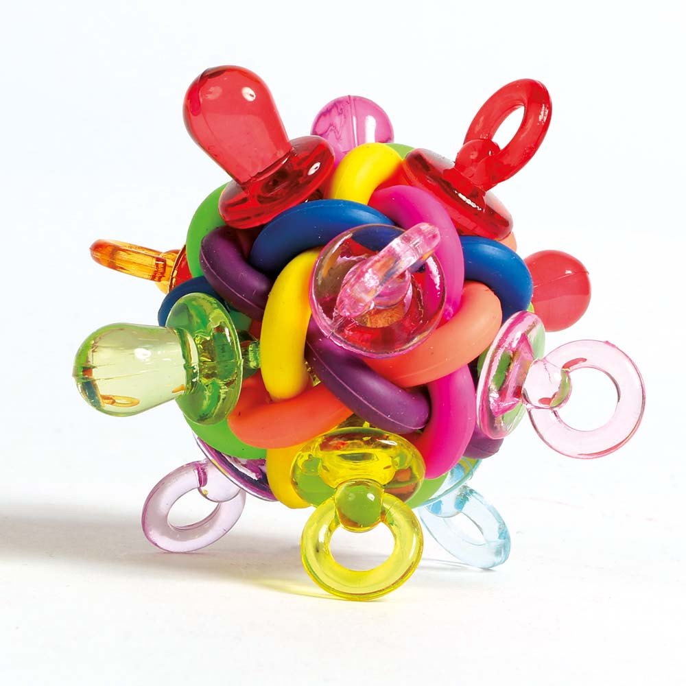 An image of Small Binkies Ball Foot Toy for Parrots - Pack of 2