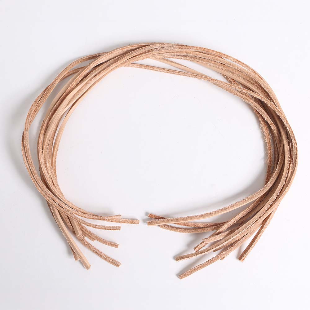 An image of Pack of 6 Leather Strips Parrot Toy Making Part - 45cm x 5mm