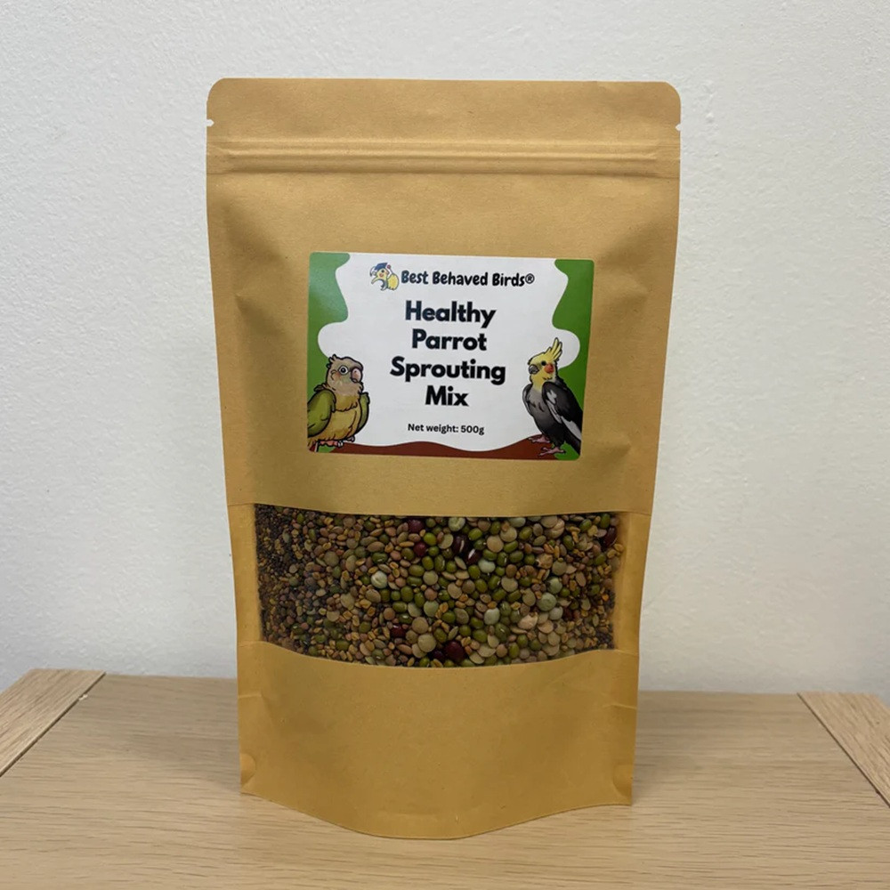 An image of Best Behaved Birds Healthy Sprouting Mix Parrot Food 500g