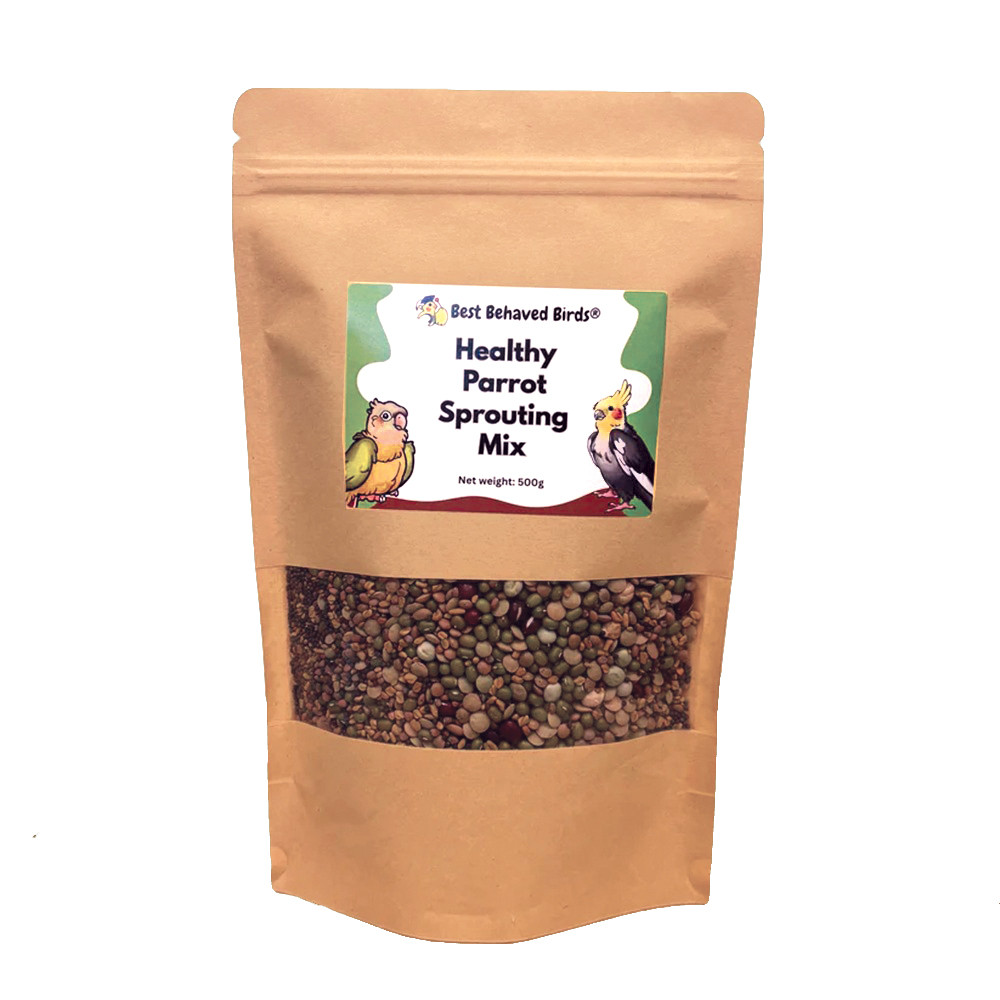 An image of Best Behaved Birds Healthy Sprouting Mix Parrot Food 500g