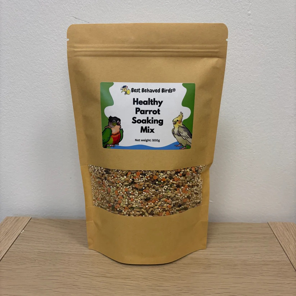 An image of Best Behaved Birds Healthy Soaking Mix Parrot Food 500g