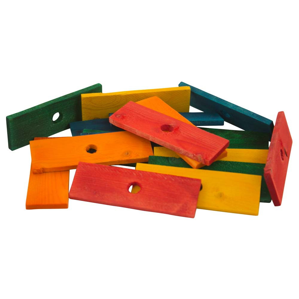 An image of Coloured Wood Slices - Medium - Parrot Toy Part - Pack of 19