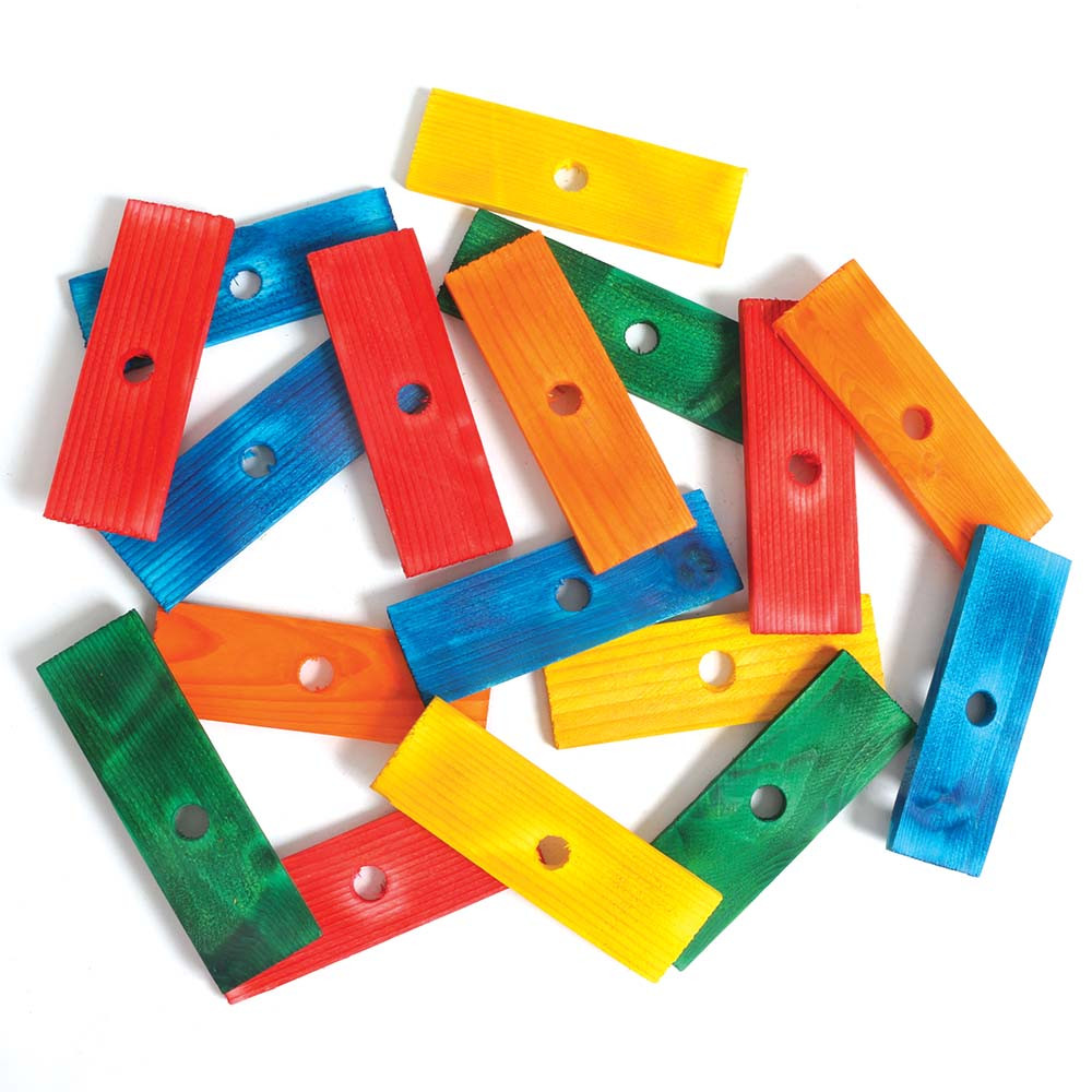 An image of Coloured Wood Slices - Medium - Parrot Toy Part - Pack of 17