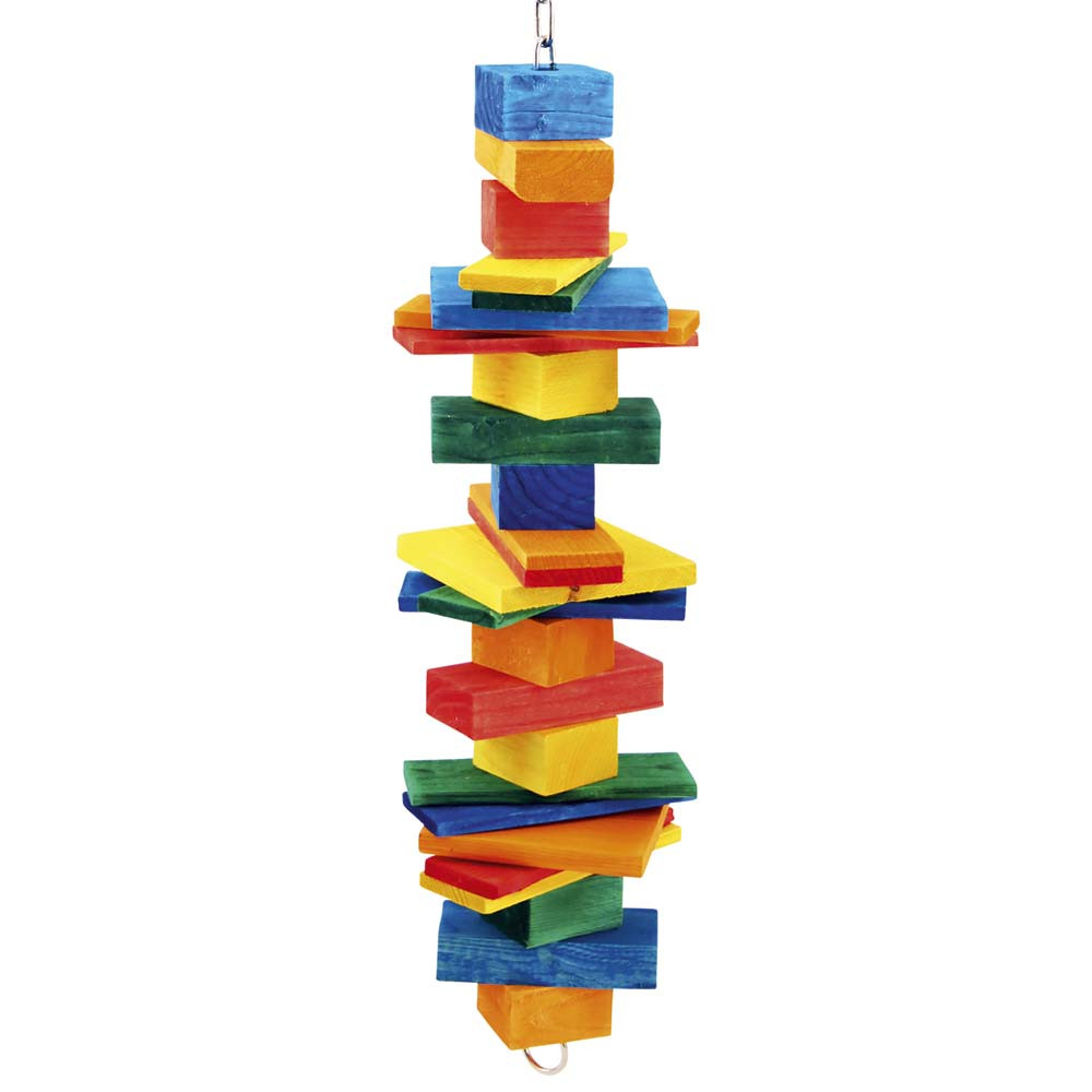 An image of Totoro Tower Wood Parrot Toy - Medium