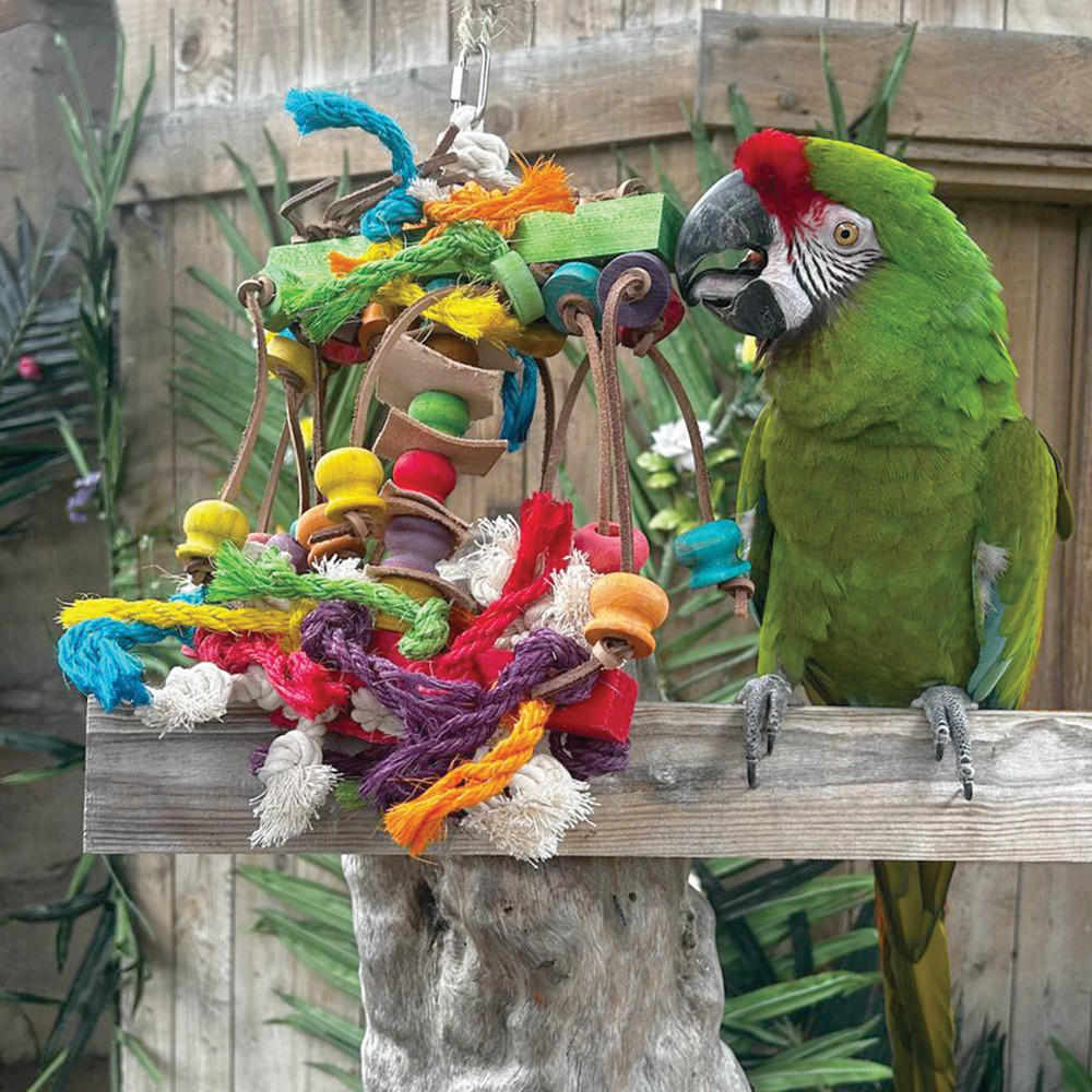 An image of Sisal Invader Parrot Toy