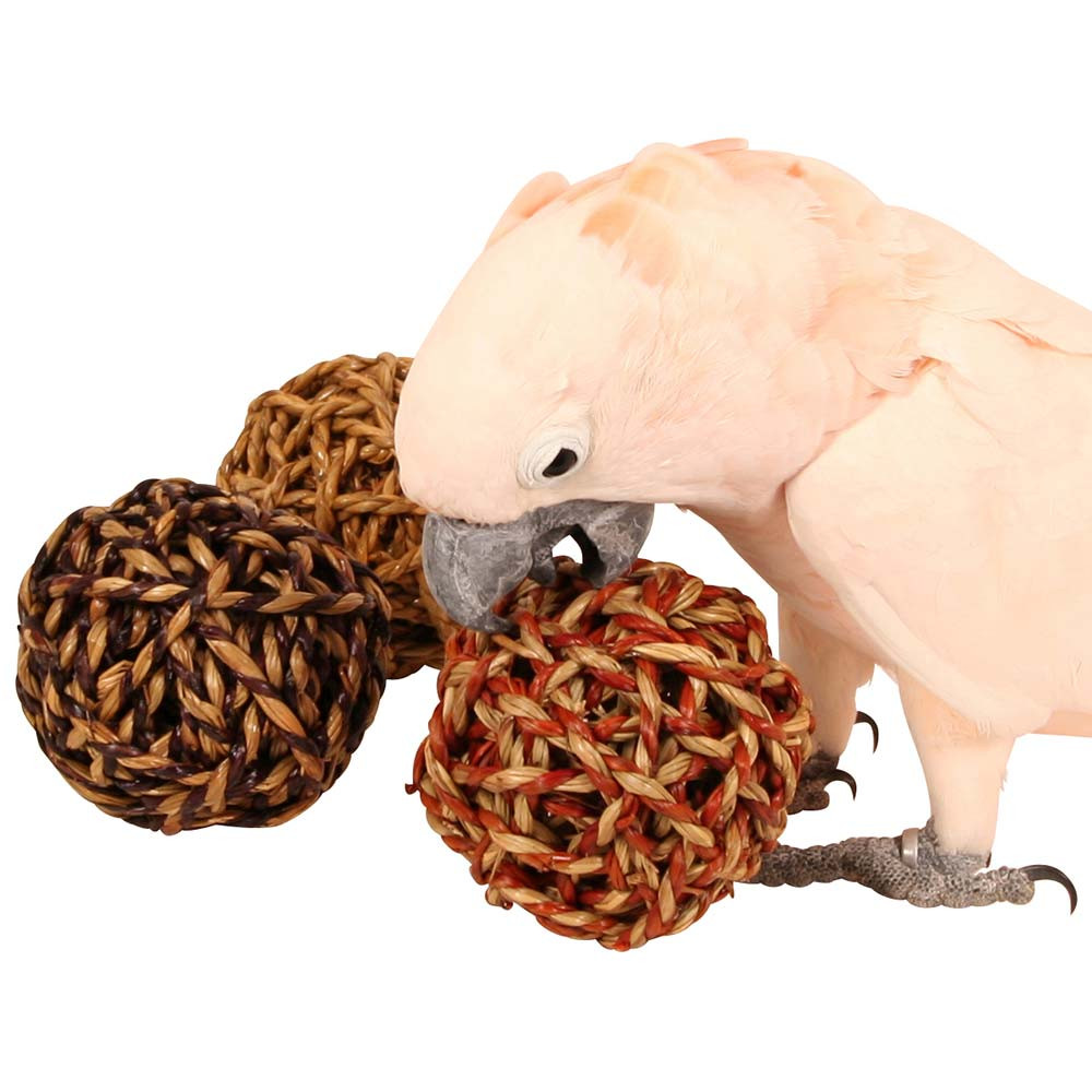 An image of Giant Sea Grass Ball Parrot Chew Toy - Pack of 3