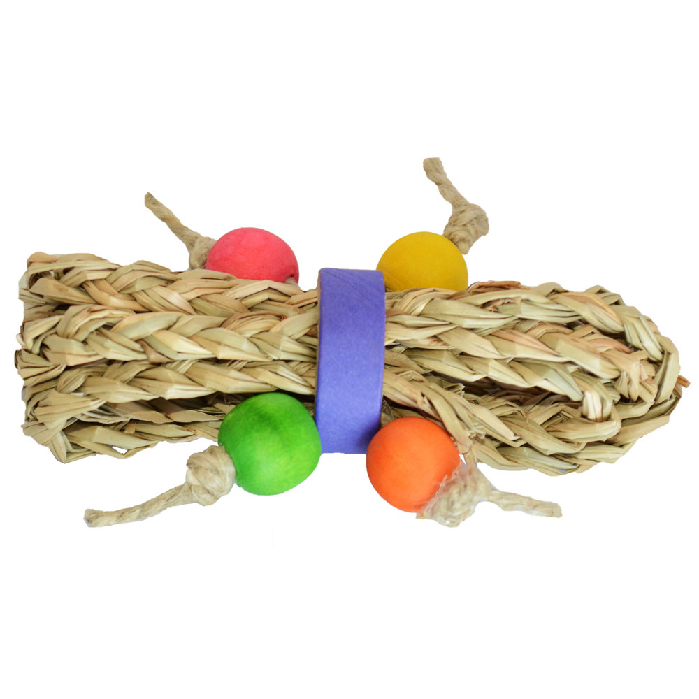 An image of Mini Seagrass Tumbler Parrot Foot Toy