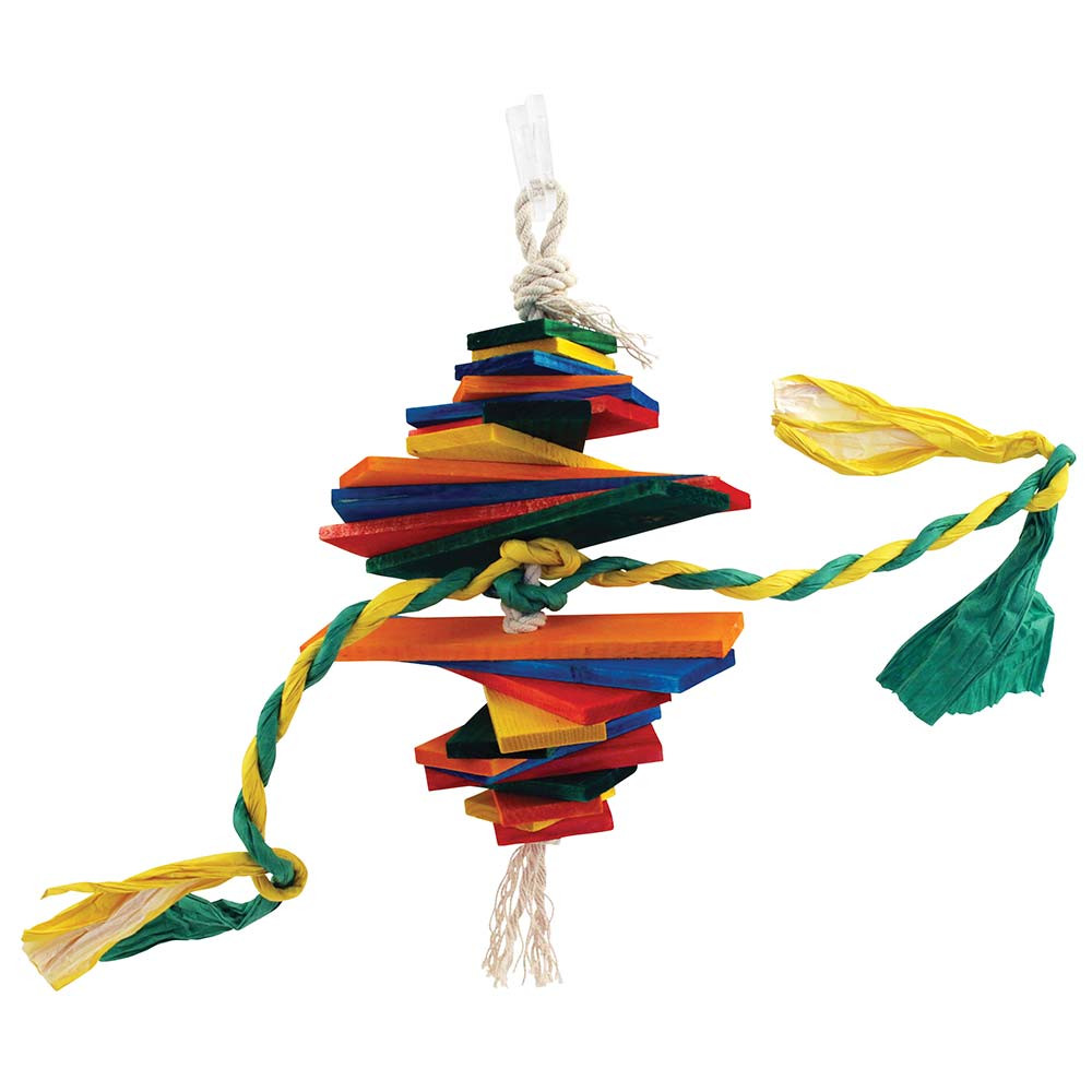An image of Popoff Wood & Rope Parrot Toy - Small