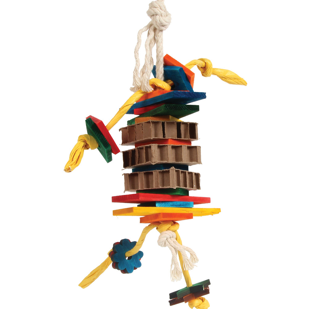 An image of Dynamite Wood & Rope Parrot Toy - Small