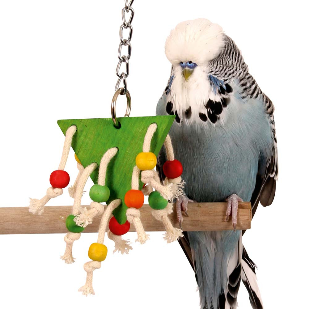 An image of Beaded Triangle Small Bird Toy