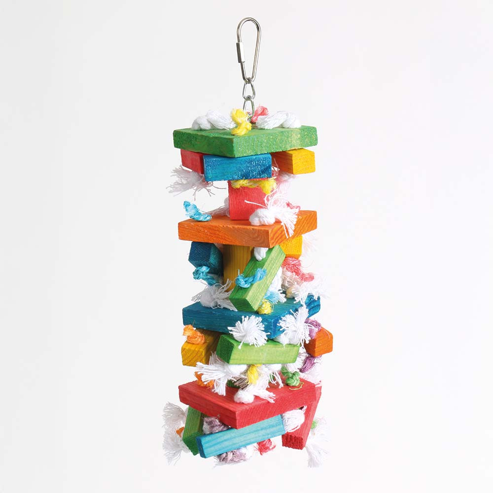An image of Knots n Block Parrot Toy - Medium