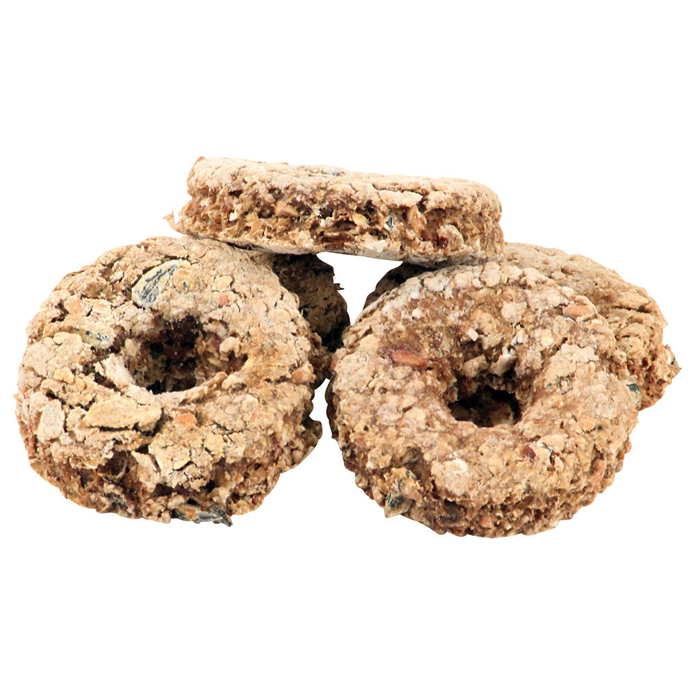 An image of Parrot Cafe Pomegranate Donut Parrot Treats - 100g