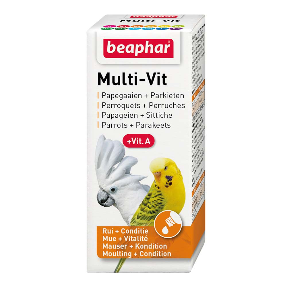 An image of Beaphar Multi-Vit Parrot Vitamin Supplement - 20ml