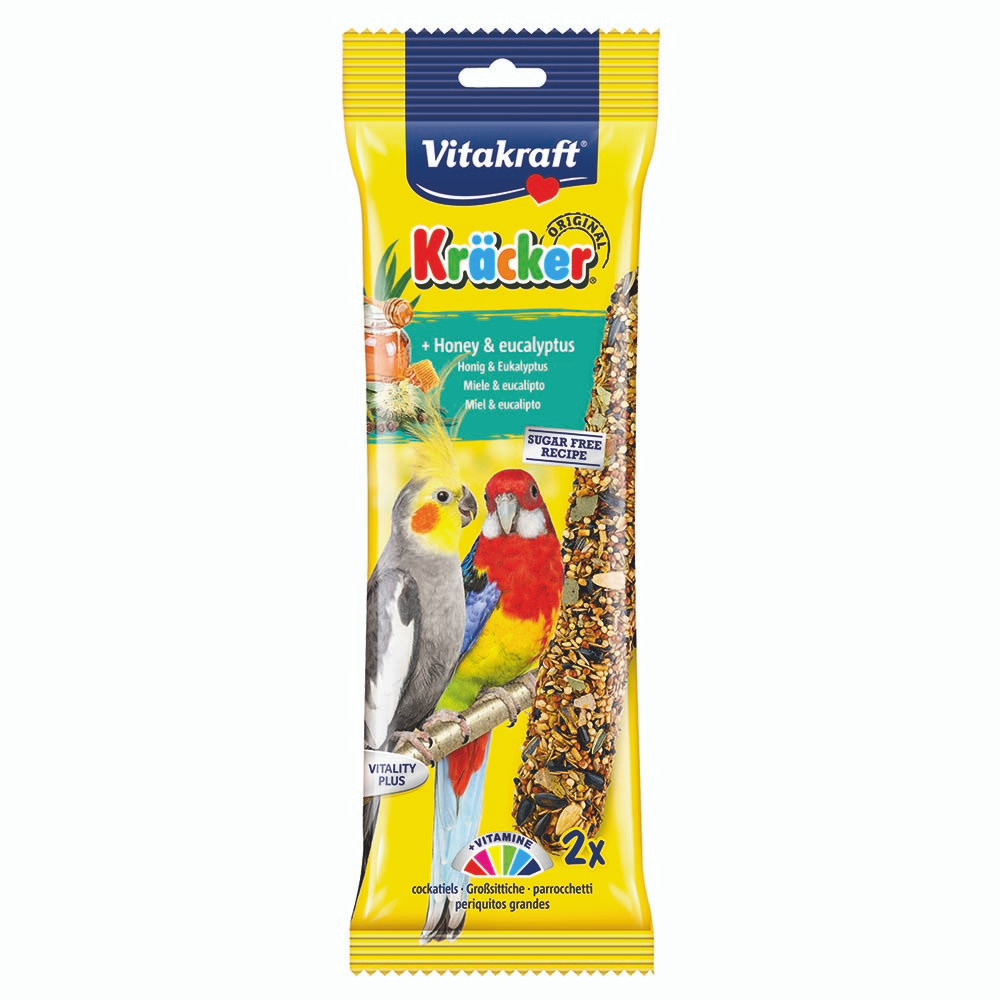 An image of Vitakraft Cockatiel Treat Sticks Honey & Eucalyptus