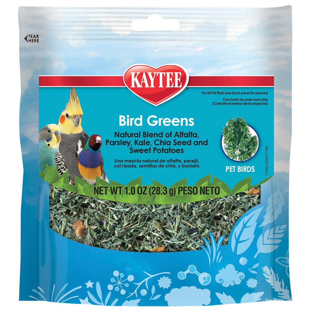 An image of Kaytee Bird Greens Pro Health 28g Chia and Sweet Potato Parrot Treat