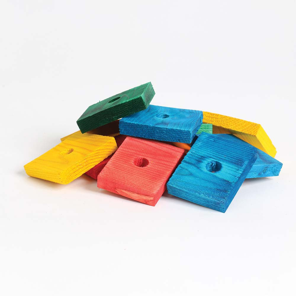 An image of Coloured Wood Slats Large - Parrot Toy Parts - Pack of 12