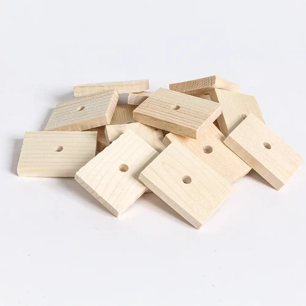 An image of Natural Wood Slats Medium - Parrot Toy Parts - Pack of 18