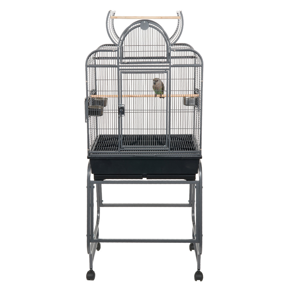An image of Mini Santa Fe Top Opening Parrot Cage with Stand Stone