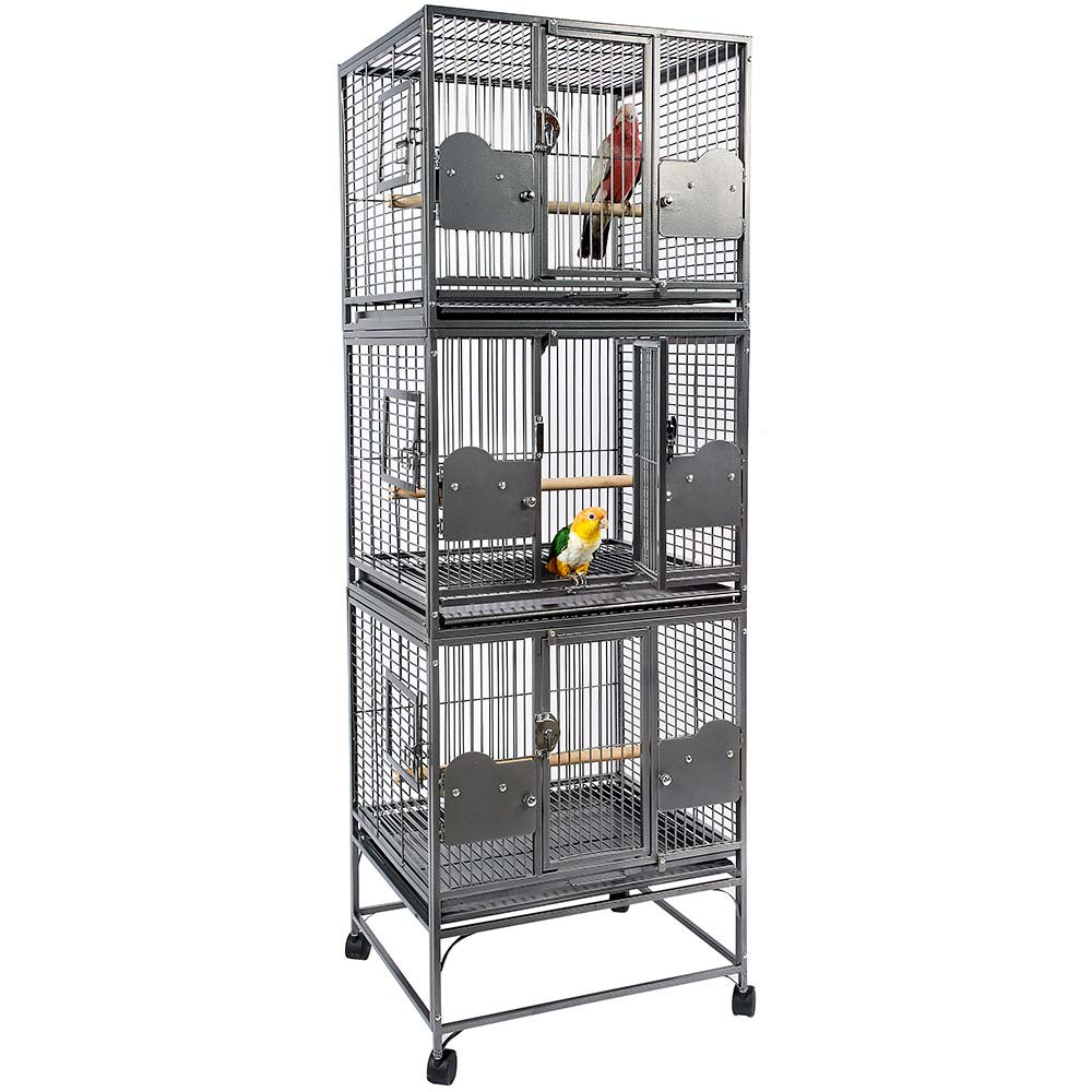 An image of Triple Parrot Cage - Antique