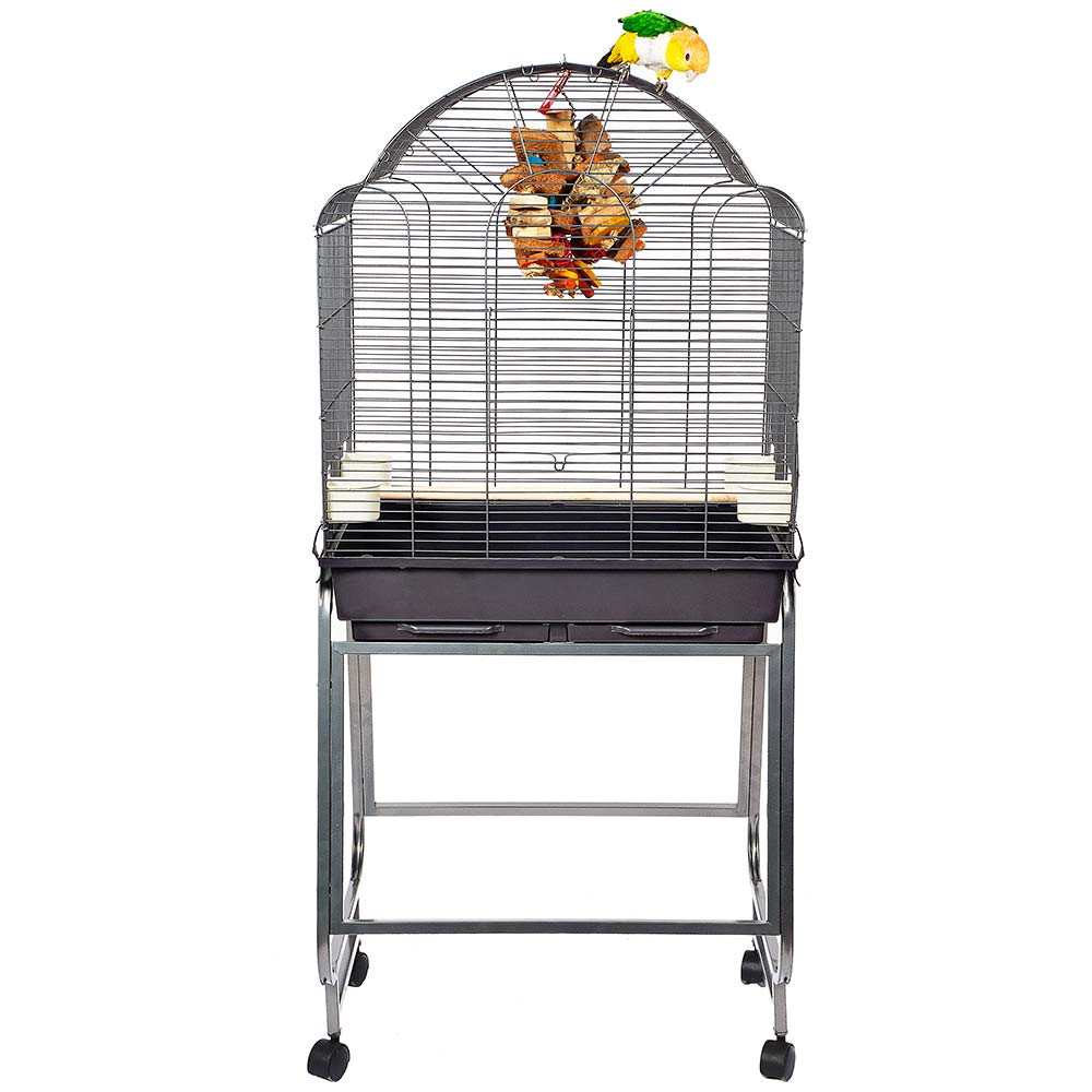 An image of Brazil 2 Parrot Cage and Stand - Antique