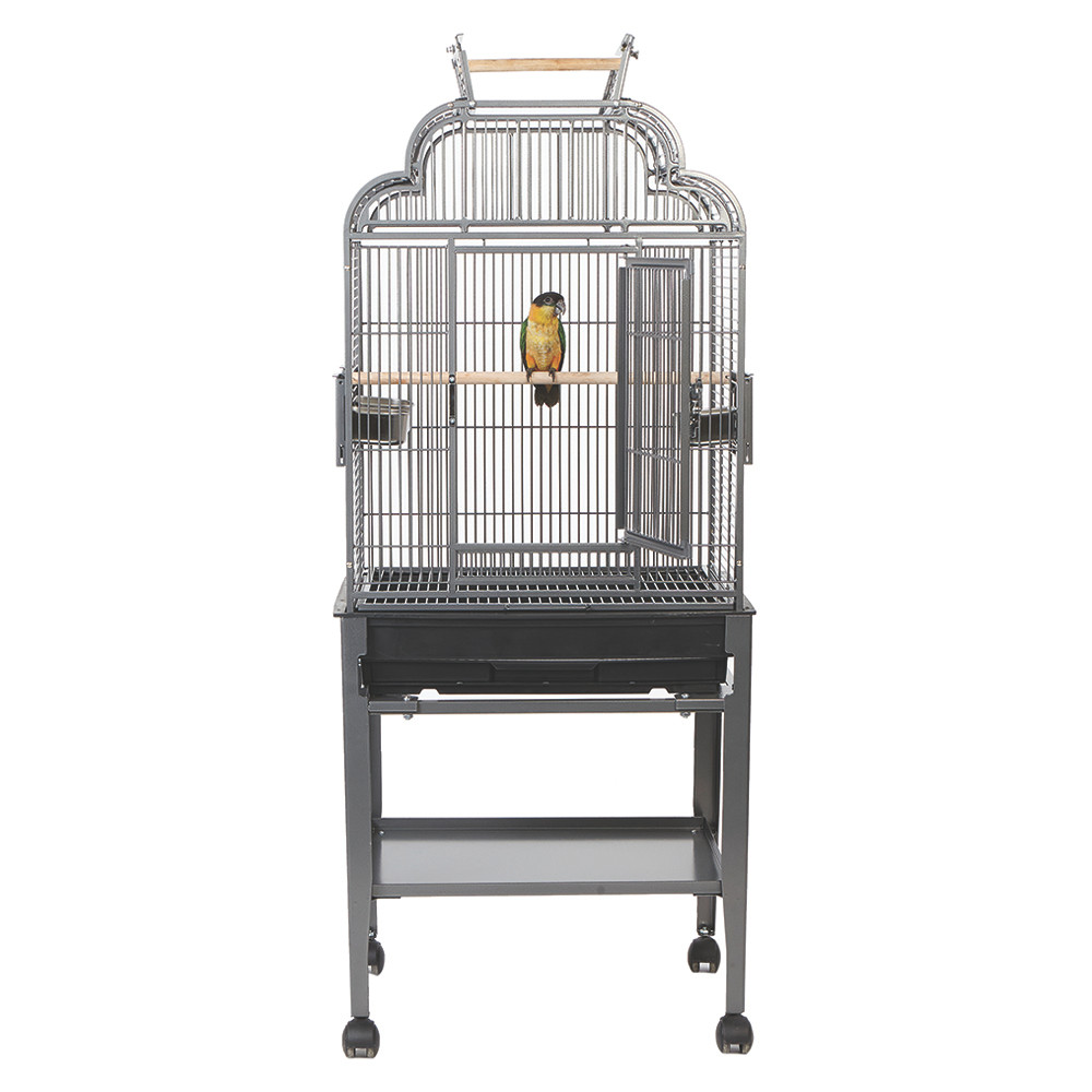 An image of Peru Top Opening Parrot Cage with Stand - Antique