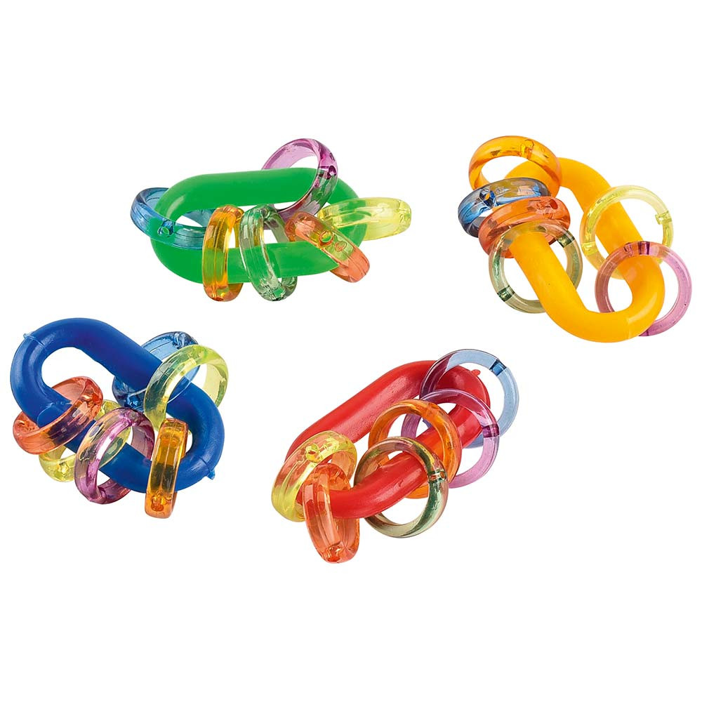 An image of Medium Chain Link Rattle Parrot Foot Toys - Pack of 4