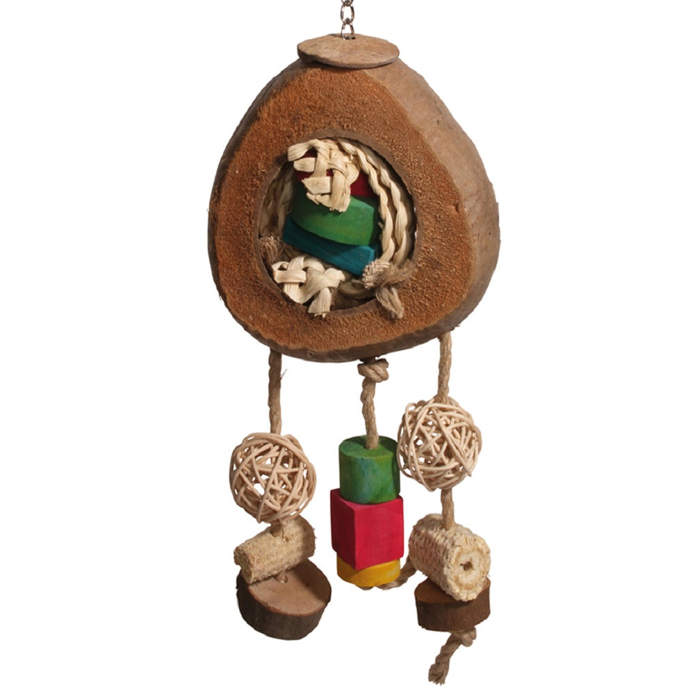 An image of Coconut Eclipse Natural Parrot Toy