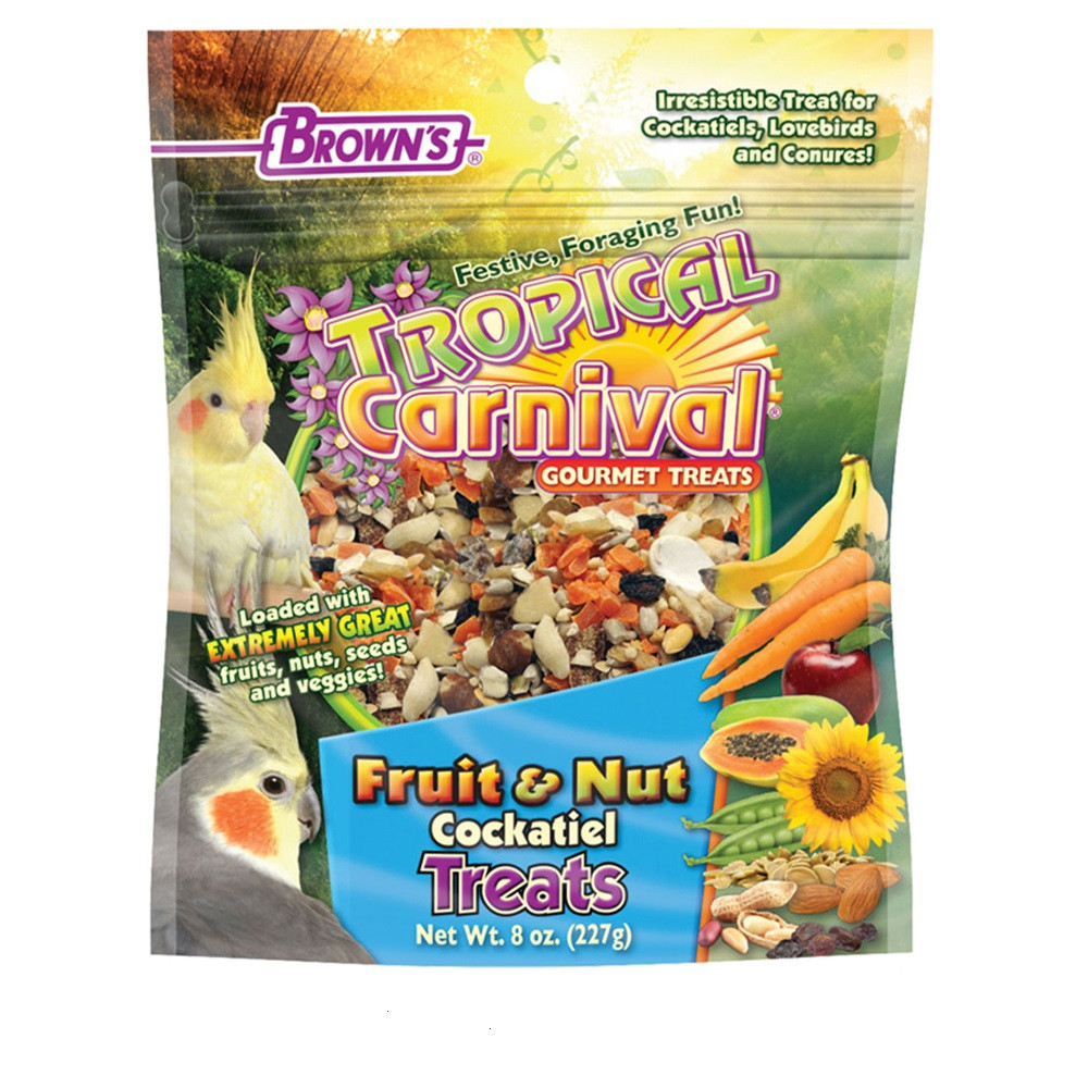 An image of Brown's Fruit & Nut Carnival Small Parrot Treat Mix - 227g