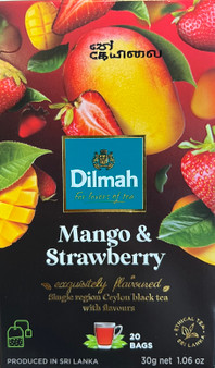 Dilmah Mango & Strawberry Flavored Black Tea 20 teabags