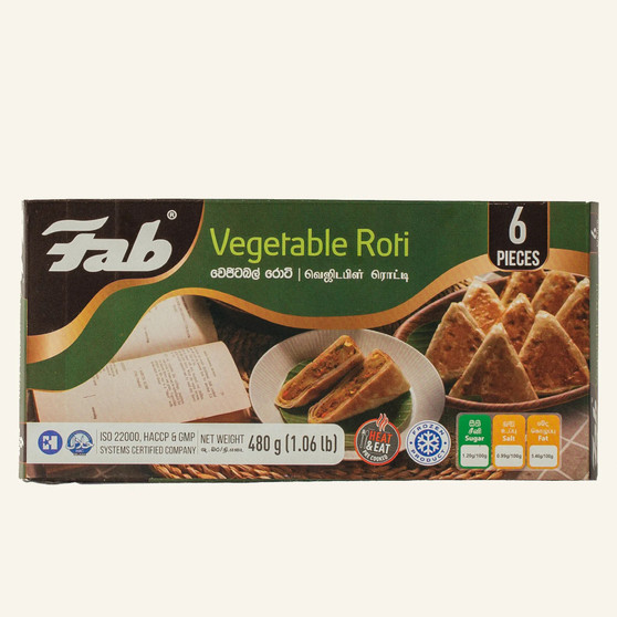 FROZEN VEGETABLE ROTI 6 IN A PACK  - IN-STORE PICK-UP ONLY