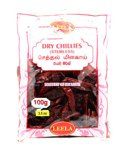 Leela Stemless Dry Chillies