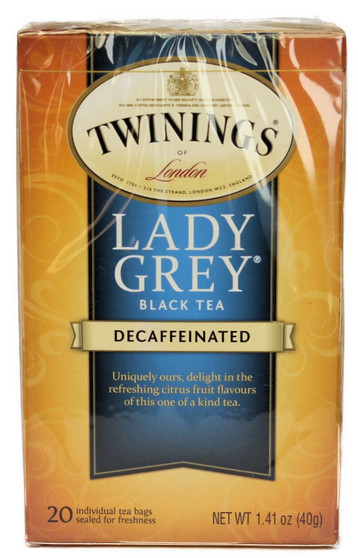 Twinings Lady Grey Black Decaffeinated 20 Tea bas