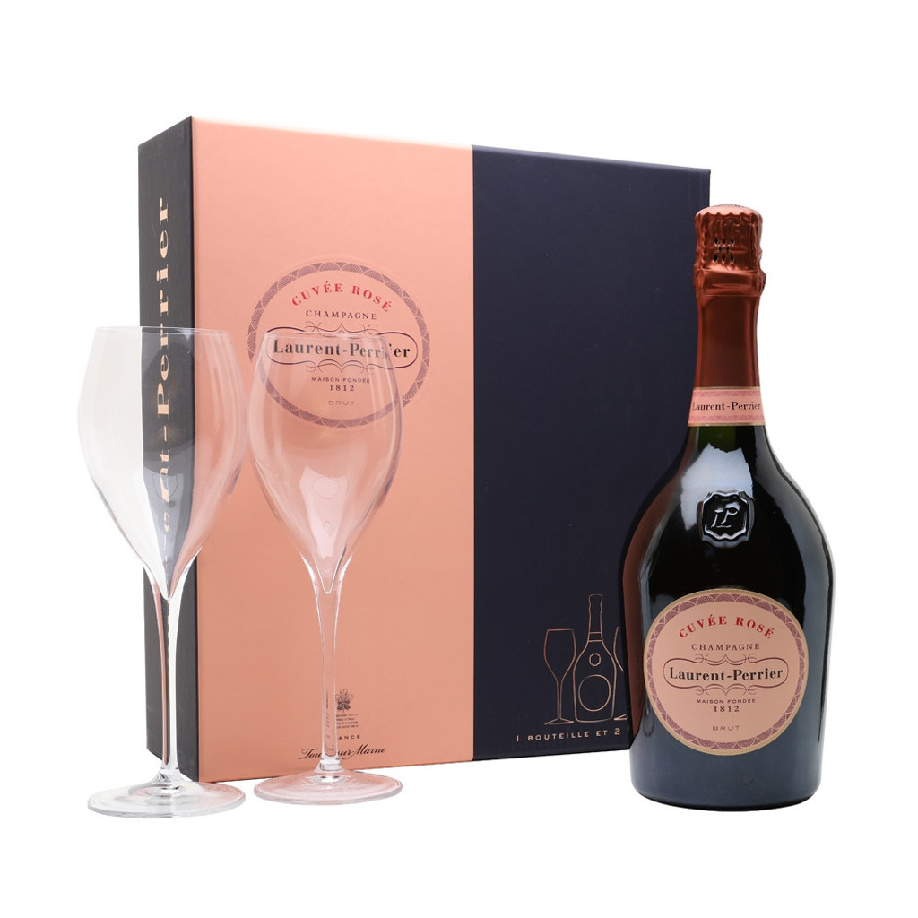 Laurent-Perrier Cuvee Rose - Glasses Gift Set