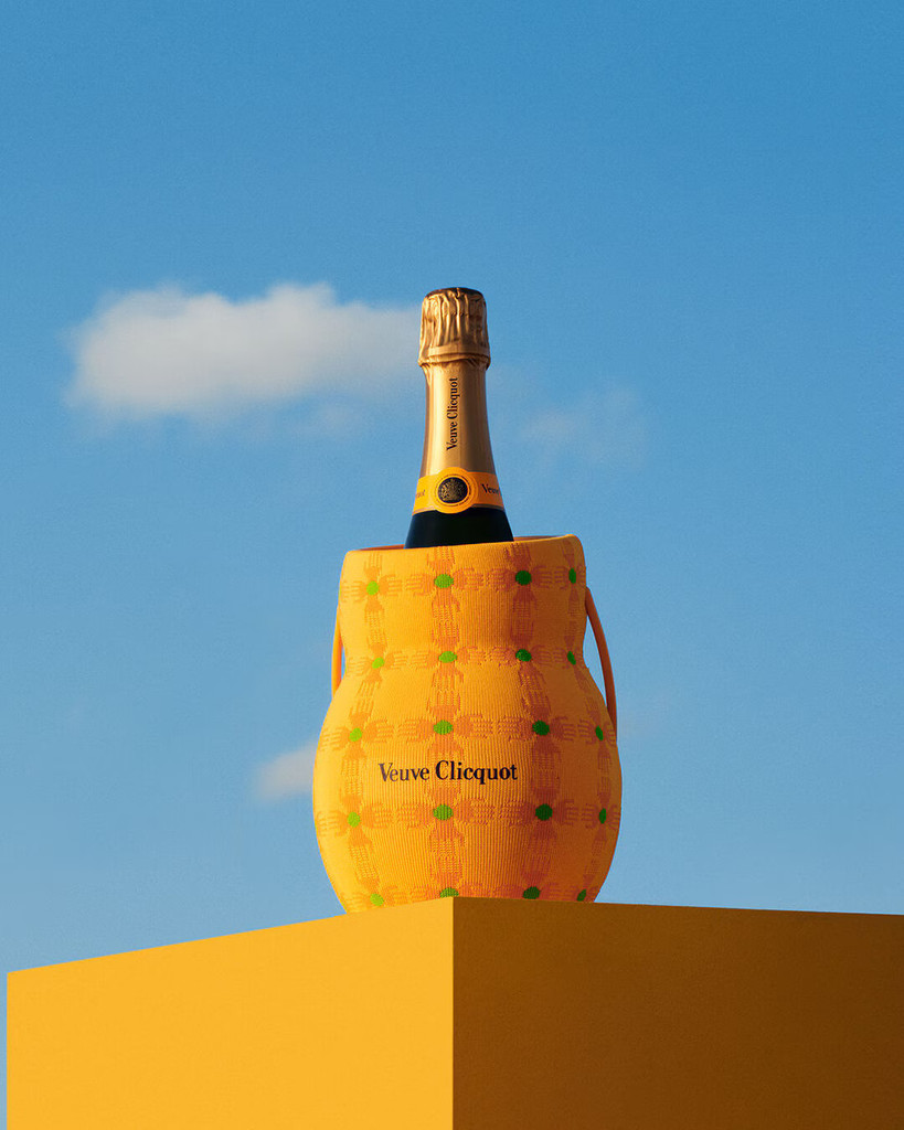 Veuve Clicquot Yellow Label in Sun Holder by Yinka Ilori