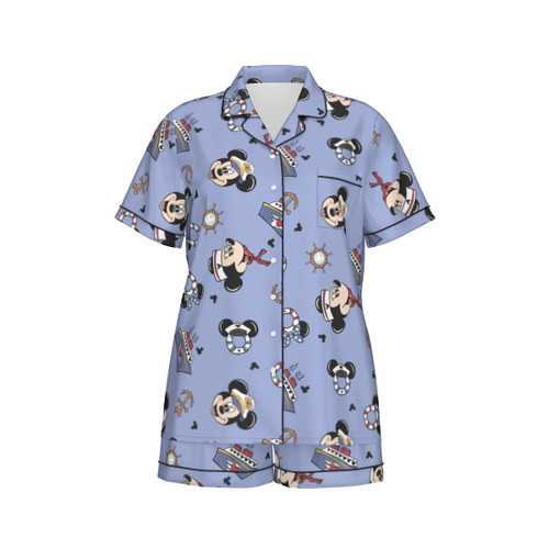 Blue Cruise Silky Pajamas