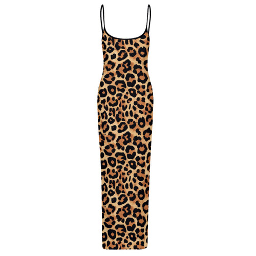 Spotted Leopard Mesh Maxi