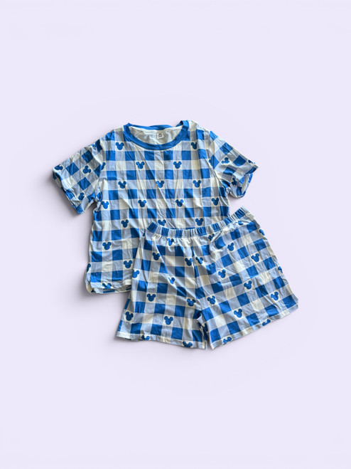 Soft Blue Gingham Lounge Set