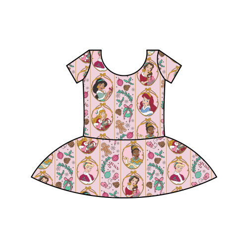 PINK PRINCESS Kids Skirted Leotard