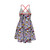 Red & Blue Stripes Spaghetti Strap Dress